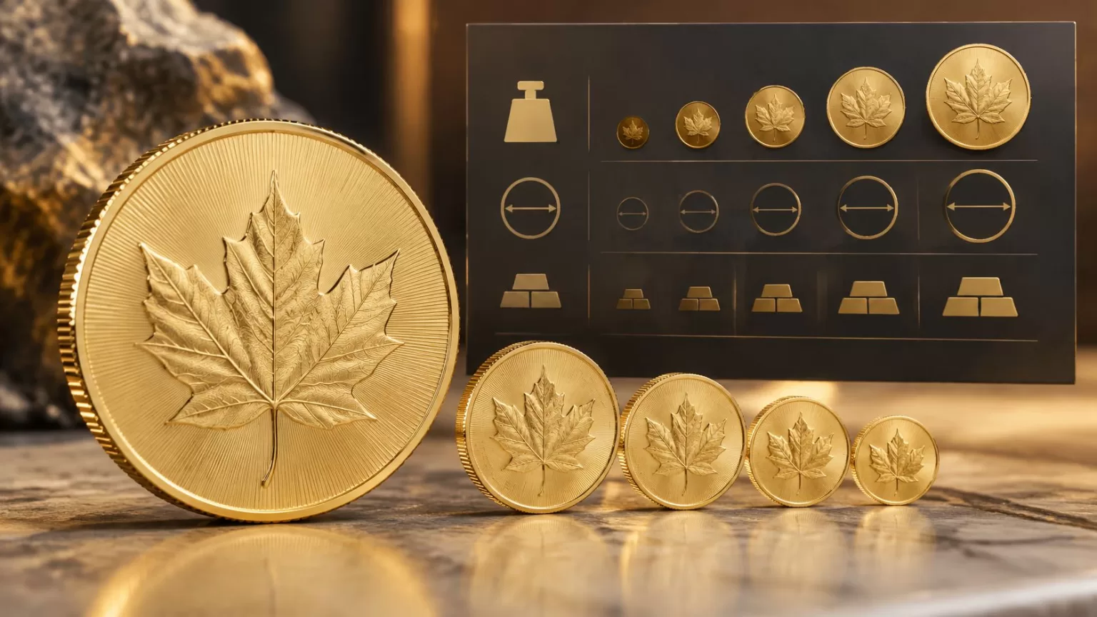 Maple Leaf Gold Coin Specifications Chart